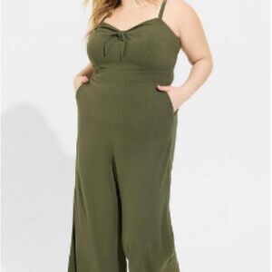 Torrid Khaki Green Jumpsuit